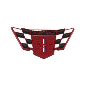 Brand New Ford Mustang Emblem Black Red White